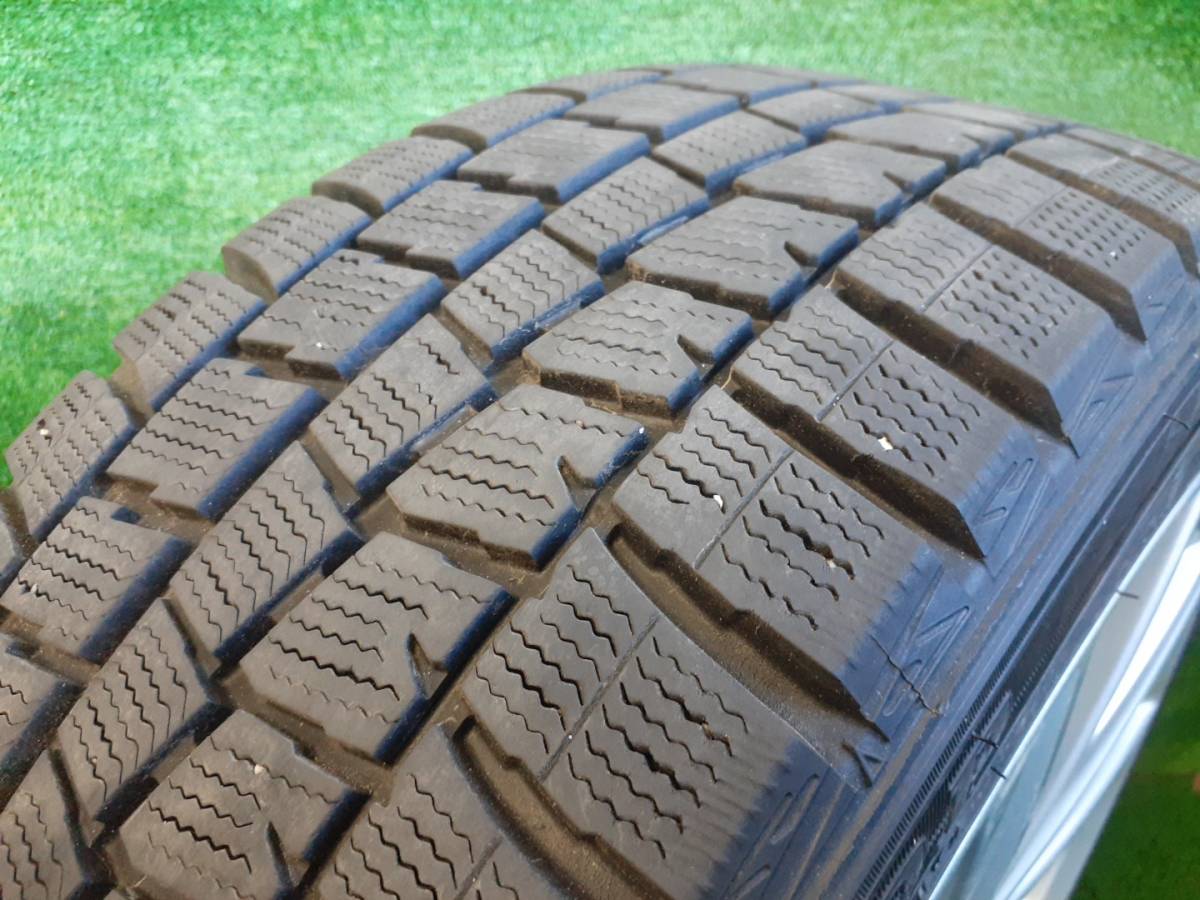 ダンロップ WM01 225/45R18 スバル 純正 18×7.5J +55 5H/100 溝有スタッドレス付4本 レガシィ等に 中古 売切!!_画像8