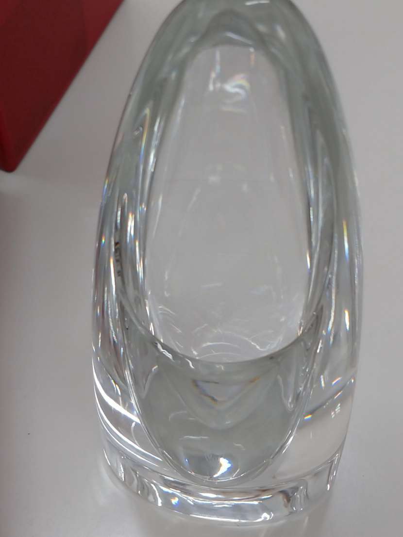＃4338　バカラ 　Baccarat　クリスタルガラス 花瓶 エスキモー　ESKIMO　横：約8cm(下部) ＊高さ：約19cm ＊奥行き：約5cm_画像4