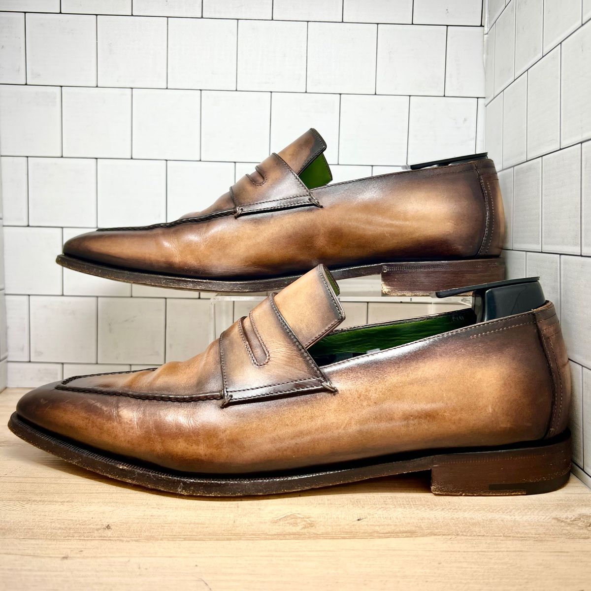 【メンズブランド革靴】ベルルッティ28.5cm ストレートチップ　アンディ 茶 レザー ドレスシューズ レザーシューズ