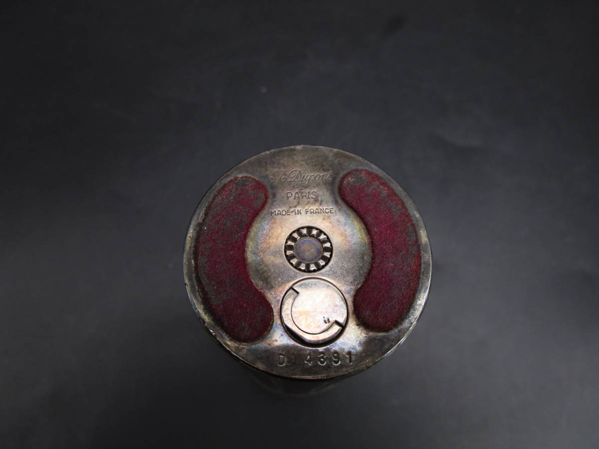 即決　デュポン 卓上ライター 筒型　銀張り　S.T. Dupont　ガスライター　喫煙具　489ｇ　(JJFRT_画像4
