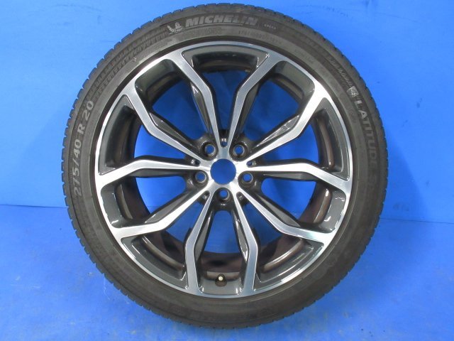 【即決有】 バリ溝 BMW X3 X4 G01 G02 純正 20インチ 9.5J +43 PCD112 5穴 6877330 275/40R20 106W タイヤ ホイール 1本 (g089575)_画像1