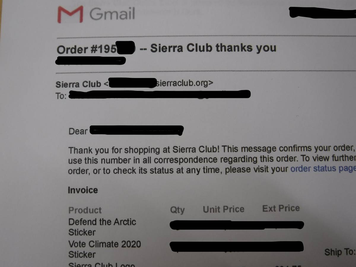 ◆新品U.S.正規品シエラクラブ【Sierra Club】輸入ビッグ・ベンド国立公園ステッカー限定品◆_invoice.