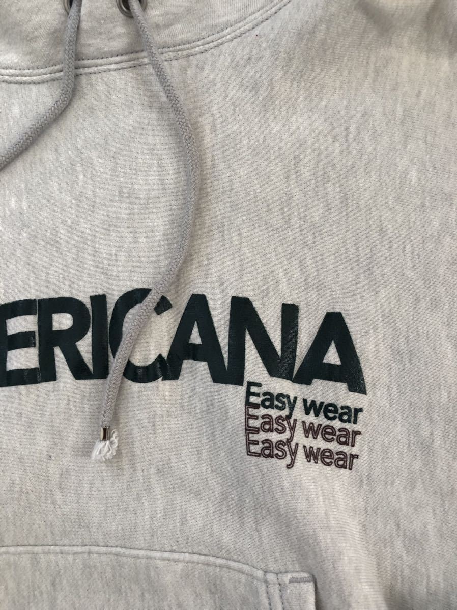 Americana×JEANS FACTORY/アメリカーナ×ジーンズファクトリー 別注 フロントロゴ スウェット トレーナー パーカー グレー 日本製の画像5