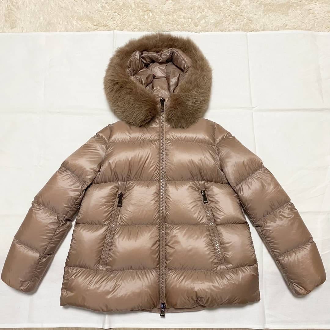 【美品】MONCLER モンクレール ボリュームダウン　ファー　ブラウン_画像3