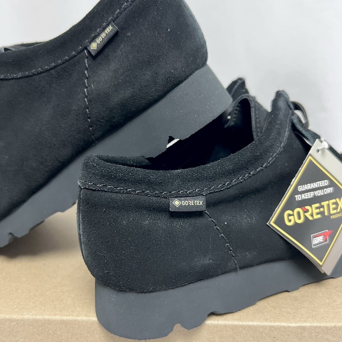 29cm 新品 クラークス オリジナルス Wallabee ワラビー ロー 黒 UK11 防水 ゴアテックス Clarks GORE GORETEX ローカット ゴア ブラック_画像9