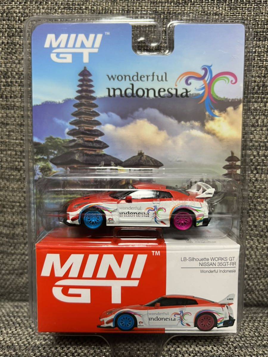 MINI GT 1/64 384 インドネシア限定　LB-Silhouette WORKS GT Nissan 35GT-RR バージョン1 Wonderful Indonesia_画像1