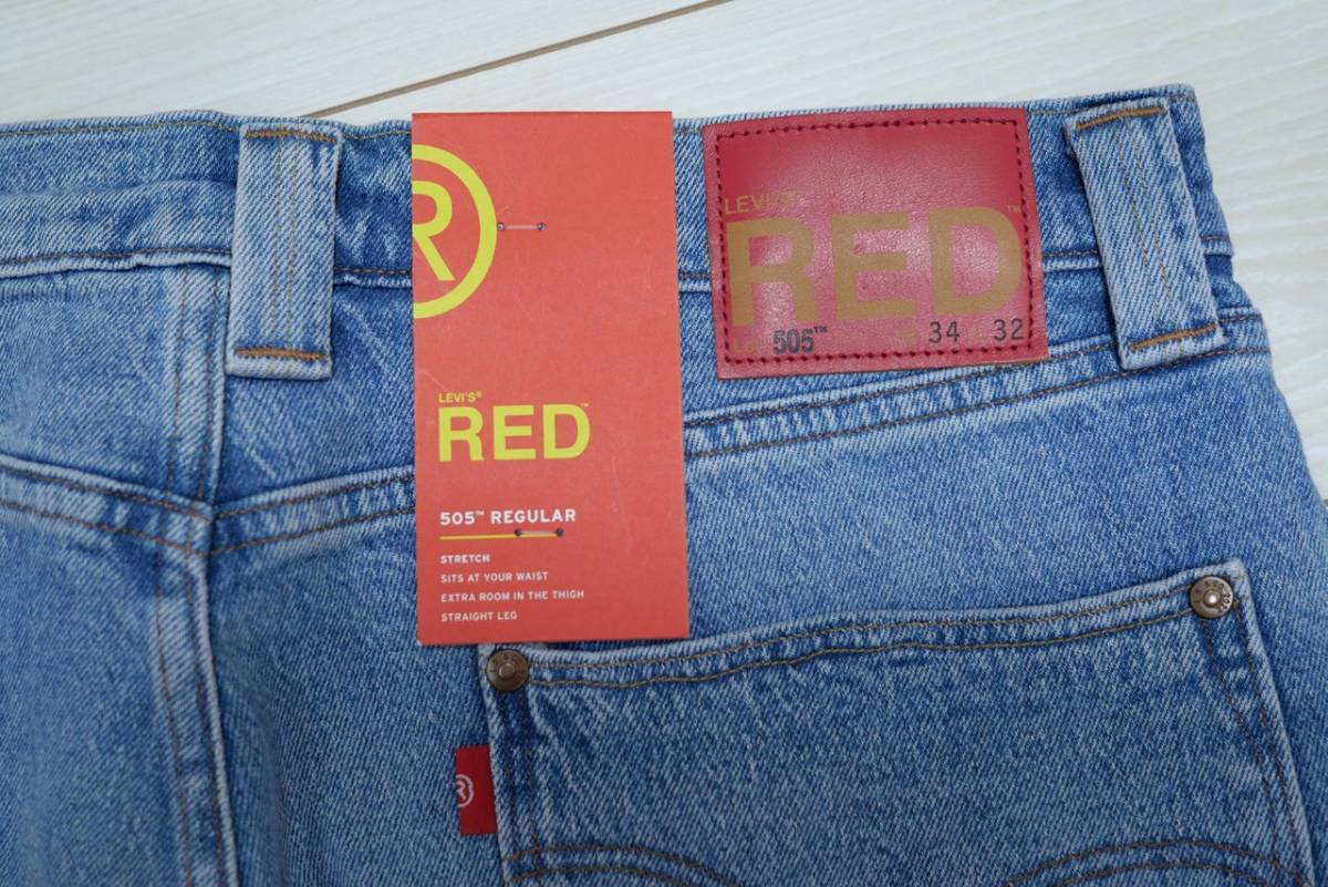 新品リーバイスA2692-0003 W34 Levi's Red LR 505 レギュラー FRONTWATER BLUE インディゴ・ライトユーズド ストレッチデニム_画像5