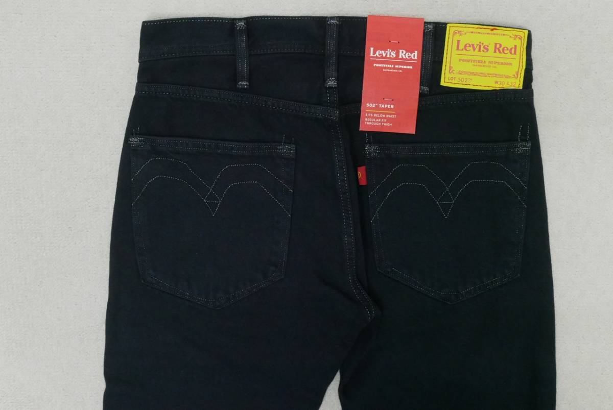 新品リーバイスA0133-0006 W30 Levi's Red LR 502 テーパー JACK STRAW GD ブラック・黒 Red Collection_画像6