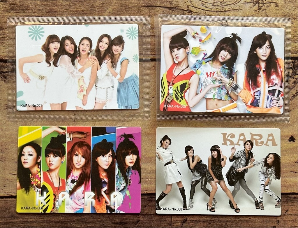 *[LOTTE limitation K-POP card ] trading card 4 pieces set KARA(gyuli is lasnyon Nicole jiyon)K-POP KAMILIA