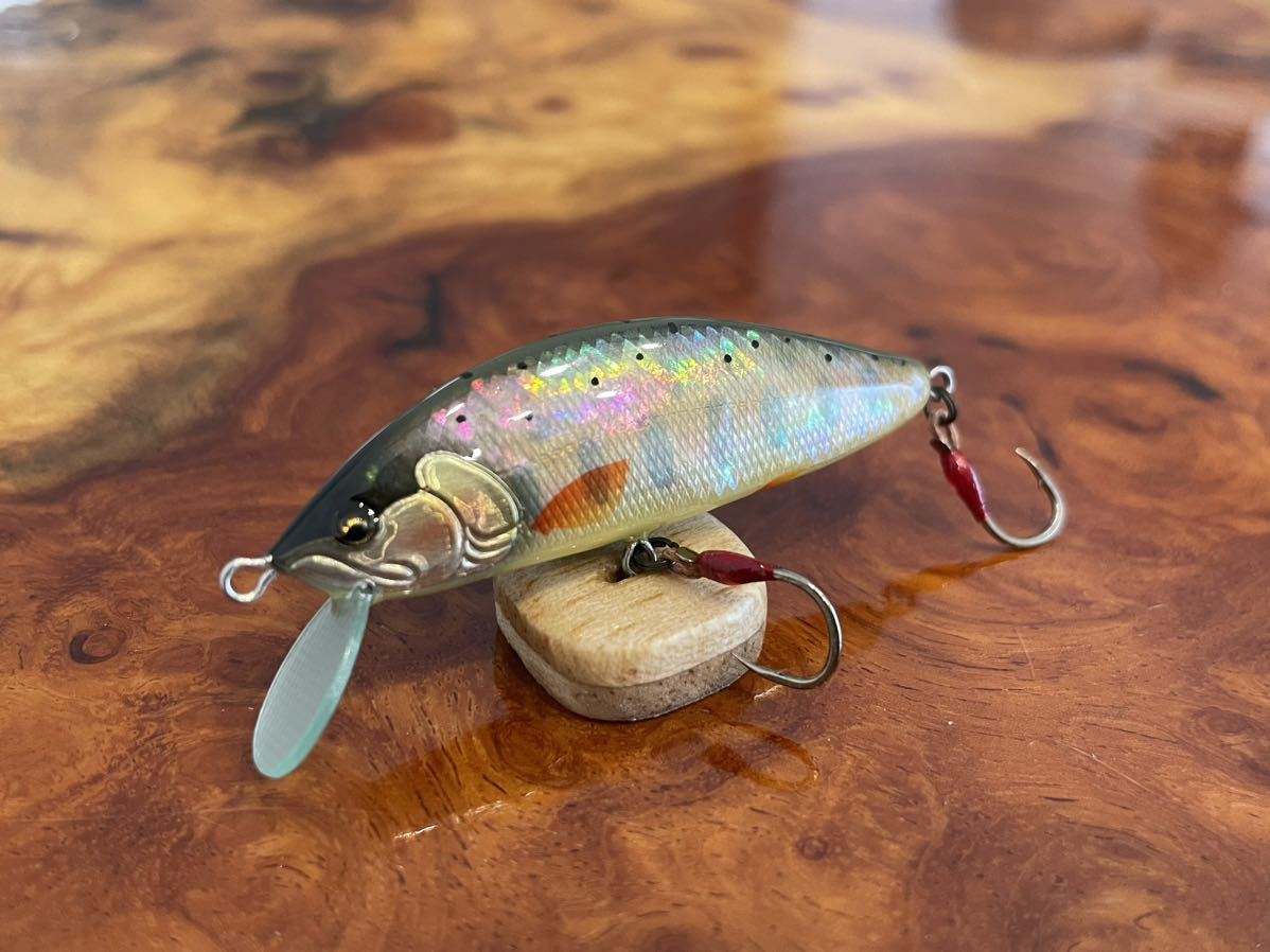 T.C.G Handmade Lures 50s No.2 ハンドメイドミノー アワビ貼り ハンドメイドルアー_画像1