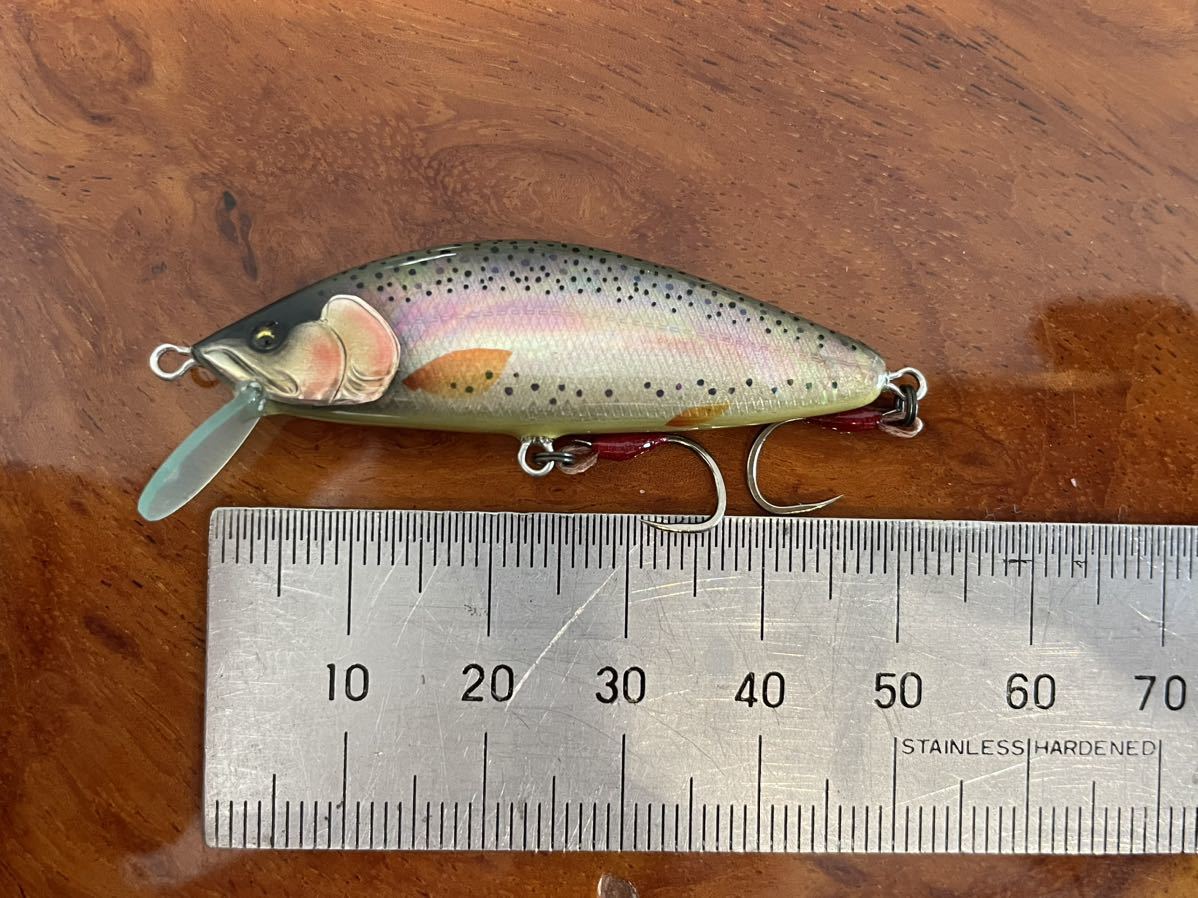 T.C.G Handmade Lures 50s No.22 ハンドメイドミノー アワビ貼り ハンドメイドルアー_画像5