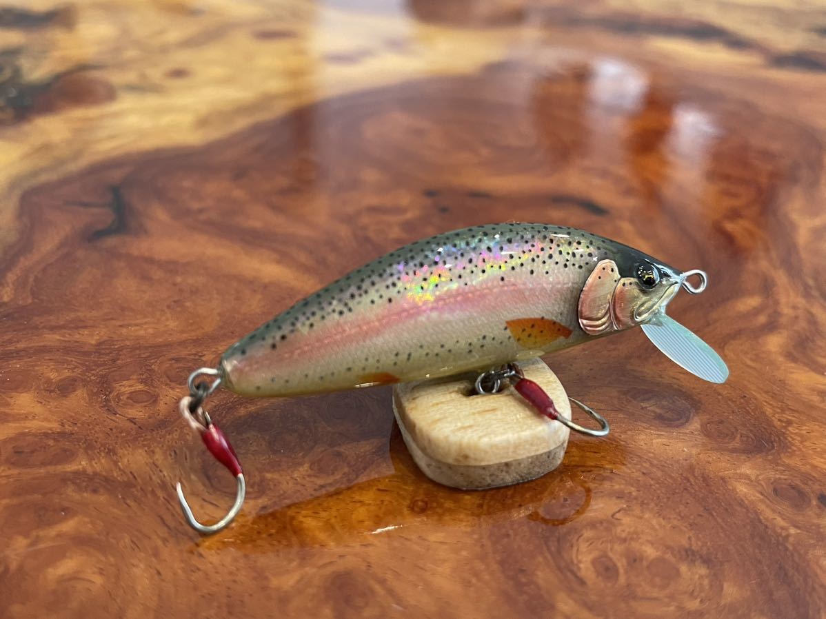 T.C.G Handmade Lures 50s No.23 ハンドメイドミノー アワビ貼り ハンドメイドルアー_画像3