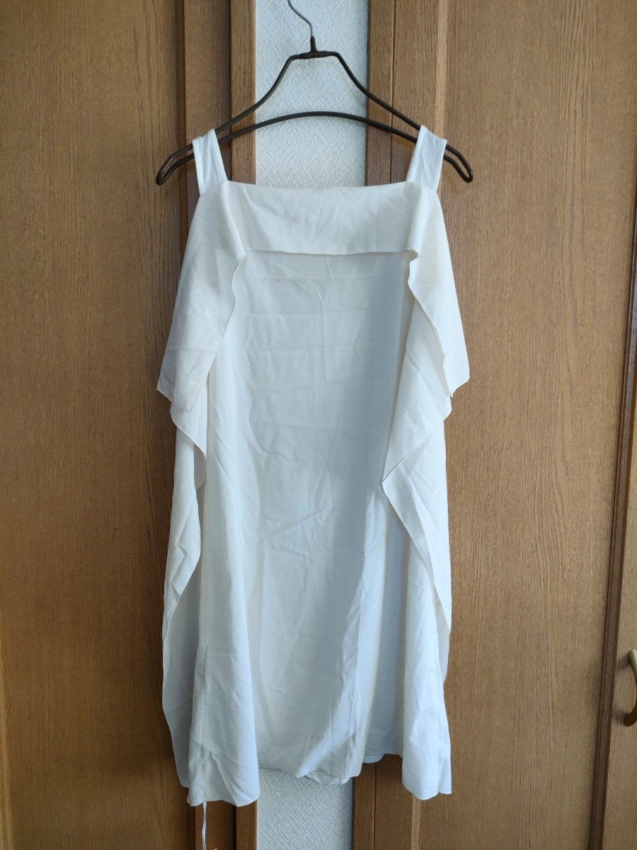  new goods Black by moussy gilet chiffon long tank top white 