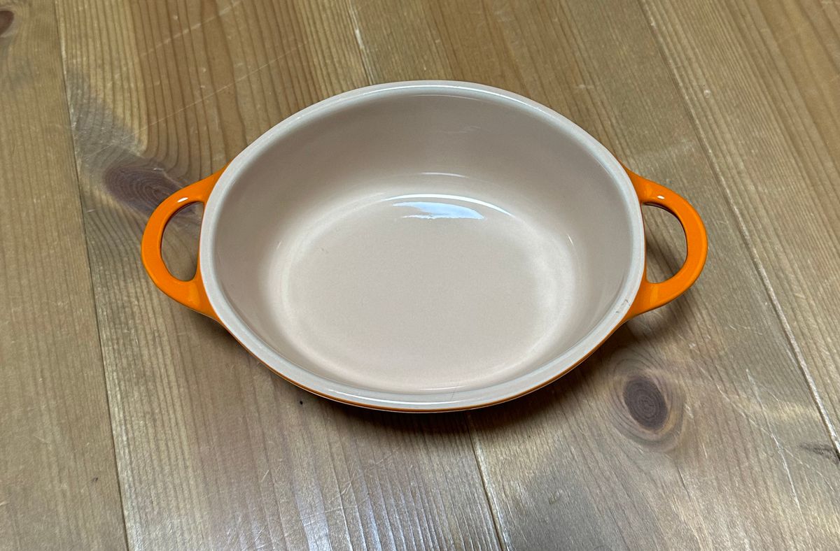 Le Creusetの「【ル・クルーゼ】グラタン皿 未使用 オレンジ Le Creusetの「【ル・クルーゼ】グラタン皿 未使用 オレンジ