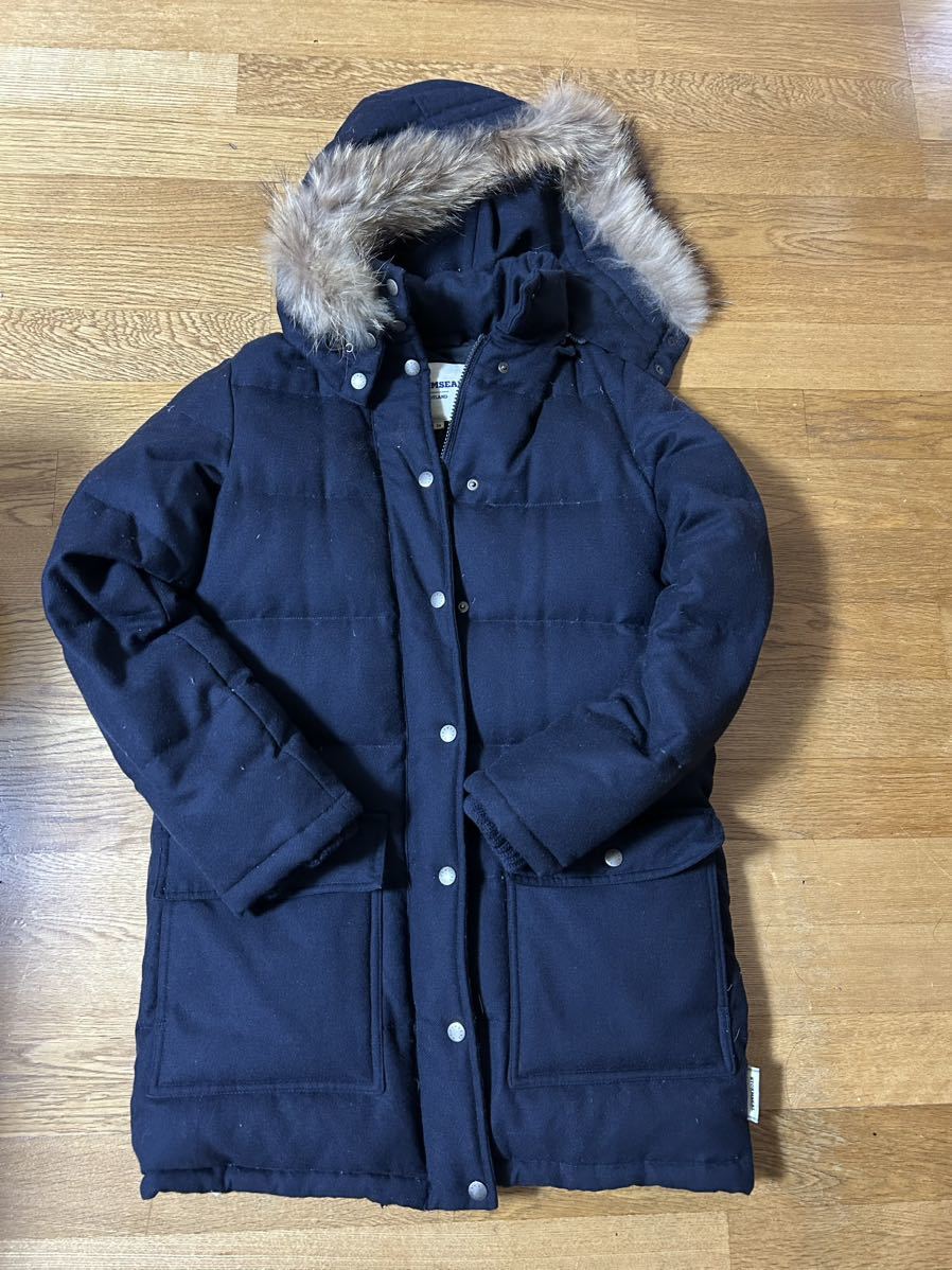 マッキントッシュ社Traditional Weatherwearトラディショナルウェザーウェア☆ウールダウンコート（36／取り外しラクーンファー付き）_画像1