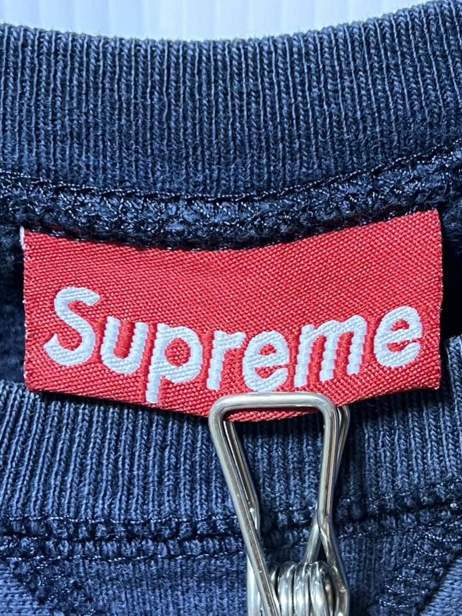 Supreme ロゴプリント クルースウェット M ネイビー　USA製 リバーススウェット シュプリーム ストリート _画像3