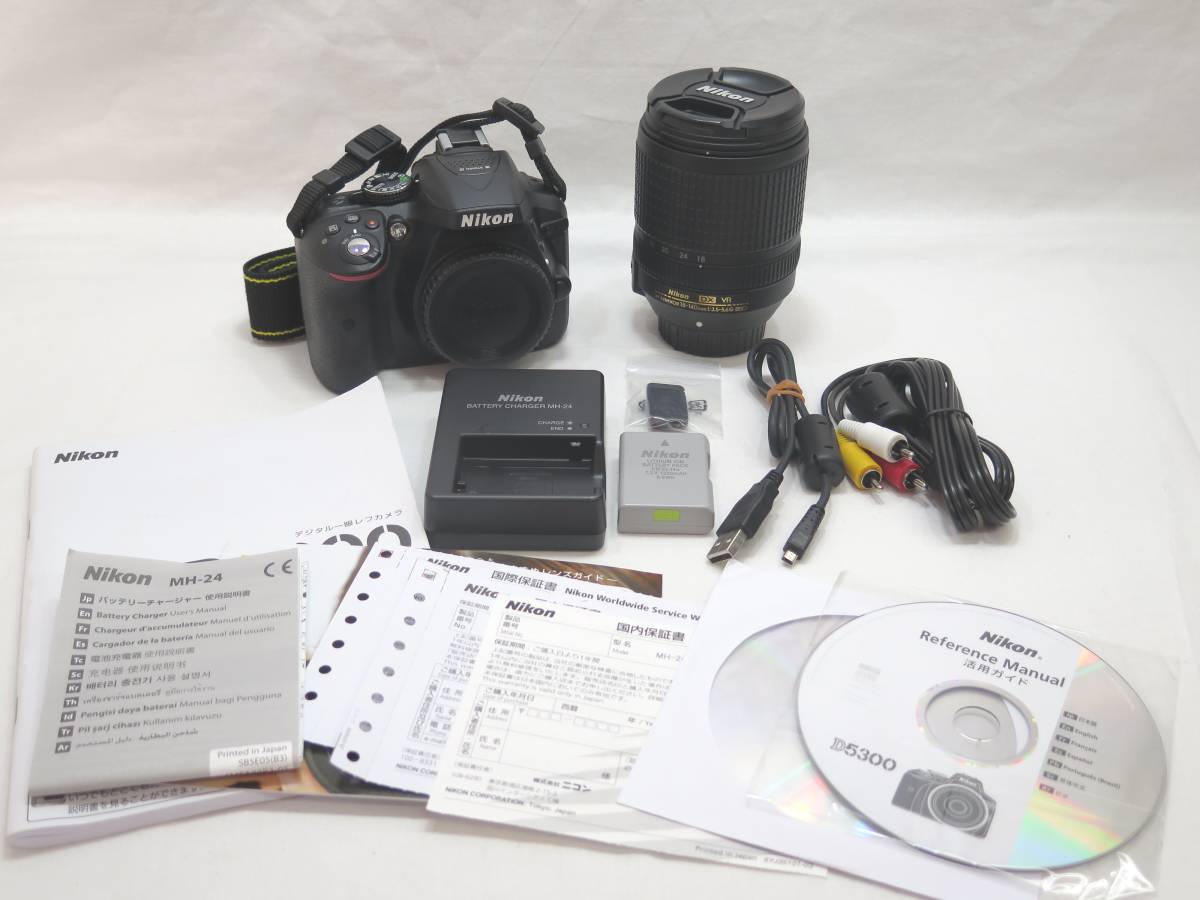 【1円スタート】 ニコン Nikon D5300 レンズ AF-S DX NIKKOR 18-140mm 1:3.5-5.6 G ED VR_画像1