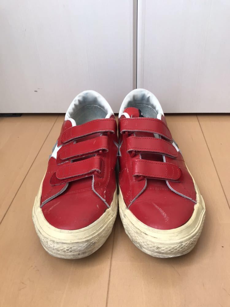 converse one star red leather