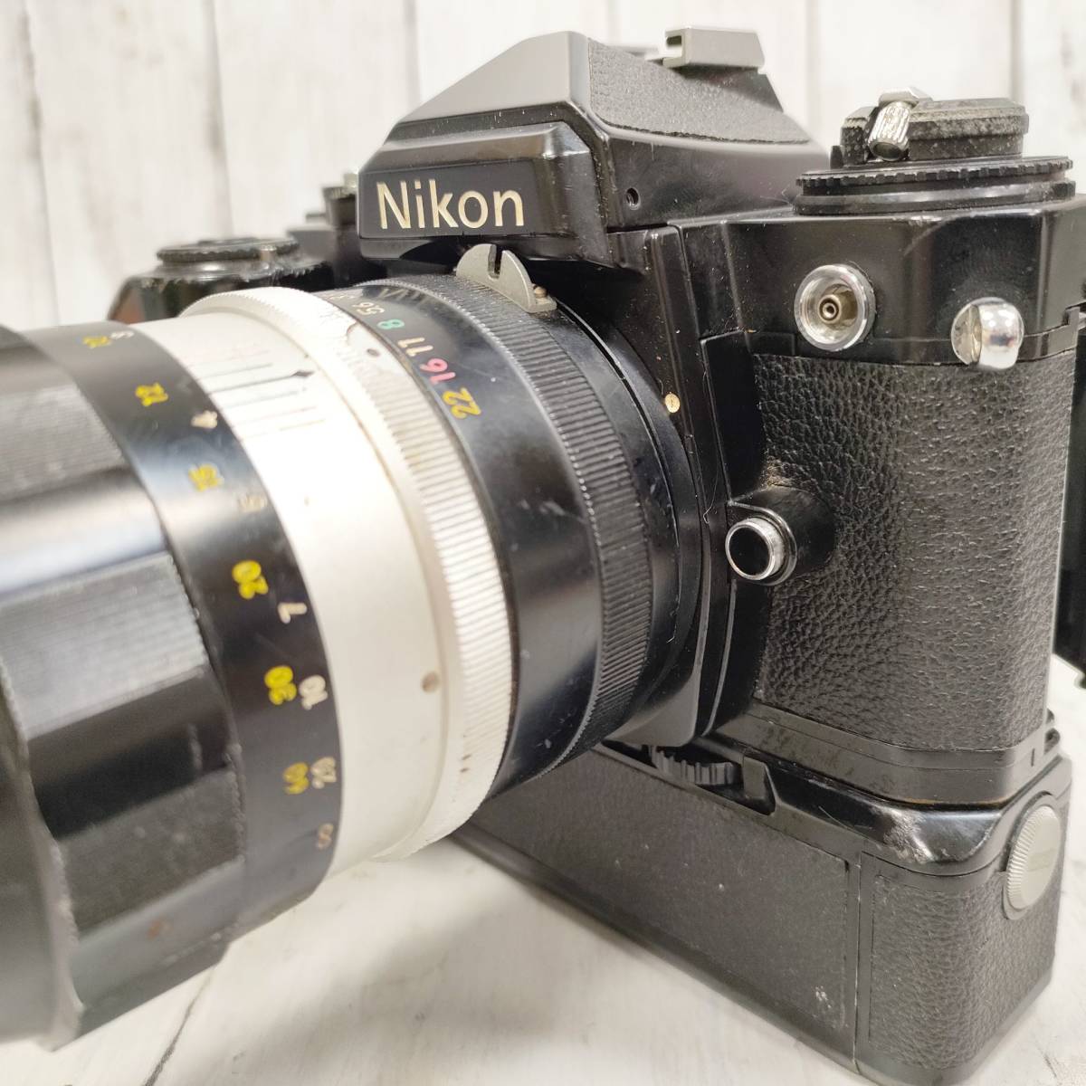 ニコン Nikon FE 一眼レフ フィルムカメラ モータードライブ ブラックボディ マニュアルフォーカス ジャンク品 【4149_画像3