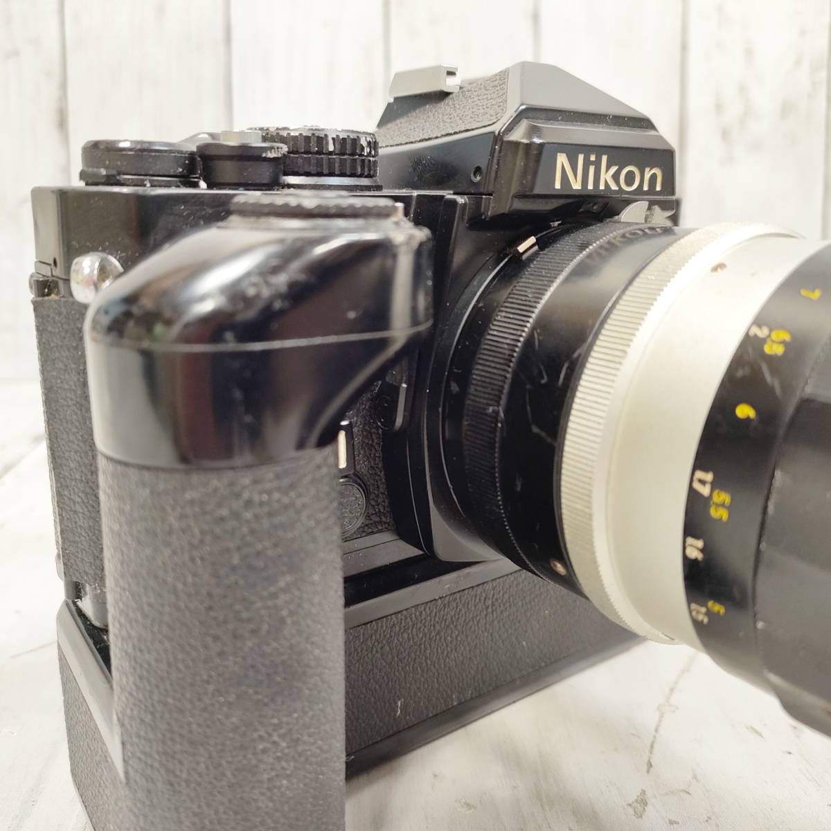 ニコン Nikon FE 一眼レフ フィルムカメラ モータードライブ ブラックボディ マニュアルフォーカス ジャンク品 【4149_画像4