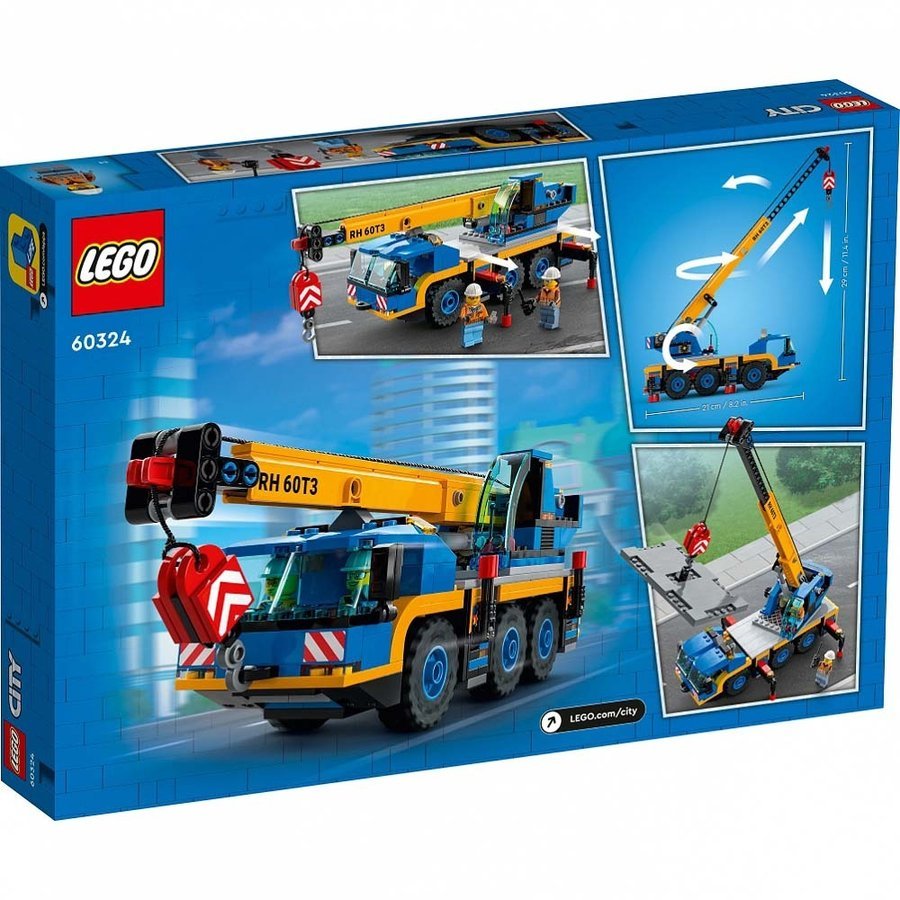 即有 新品未開封 LEGO CITY レゴ シティ 60324 クレーン車 街シリーズ 工事現場 Mobile Crane building Kit 同梱可 宅急便 送料1050円～_商品見本