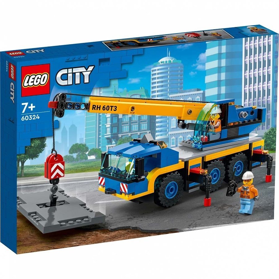 即有 新品未開封 LEGO CITY レゴ シティ 60324 クレーン車 街シリーズ 工事現場 Mobile Crane building Kit 同梱可 宅急便 送料1050円～_商品見本