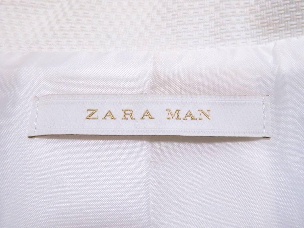 新品未使用 ZARA MAN ザラマン チェスターコート メンズ ライトアウター ホワイト ロングコート 紳士 Lサイズ 春秋向き_画像6