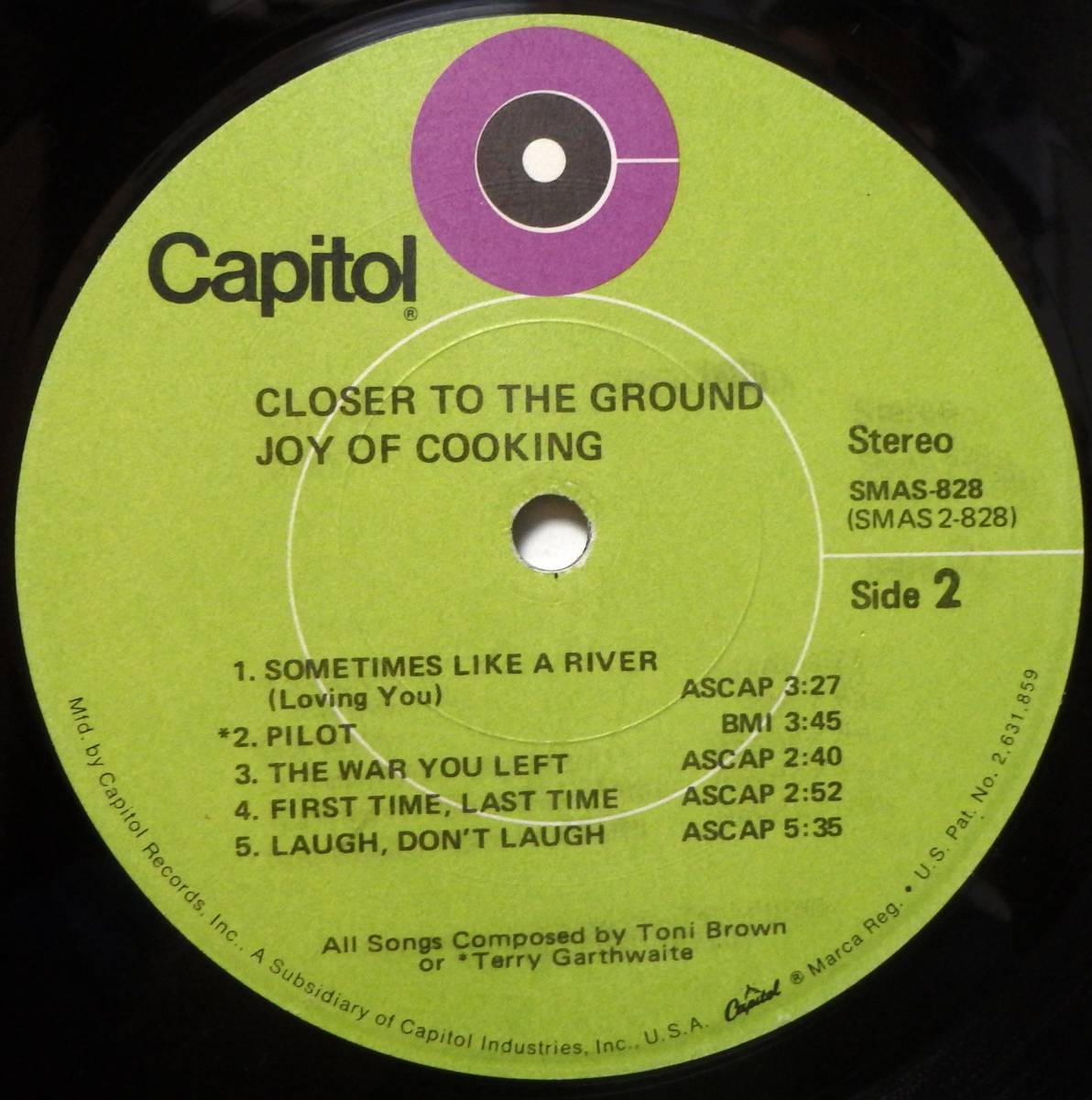 【HW018】JOY OF COOKING 「Closer To The Ground」, 71 US Original　★女性ロック・ボーカル/フォーク・ロック_画像6