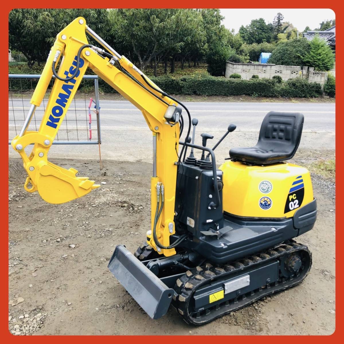 コマツ★ KOMATSU ★PC02-1A ★新品ゴムキャタ★シート新品★ 下取買取可能 ★茨城県から★即決買った場合は500kmまで送料無料_画像1