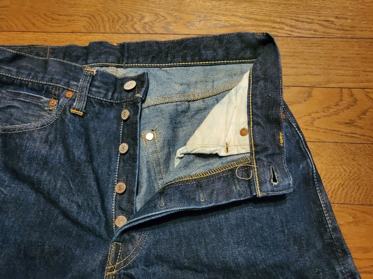 40's LEVI'S 501XX 47モデル 前期 片面タブ 革パッチ W34×L33 _画像8