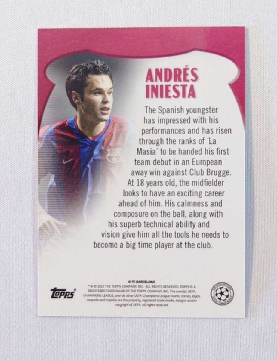 topps now カード Andres Iniesta アンドレス・イニエスタ ルーキーカード RC ヴィッセル神戸 トップスナウ サッカー UCL 直筆サインなし 1_画像2