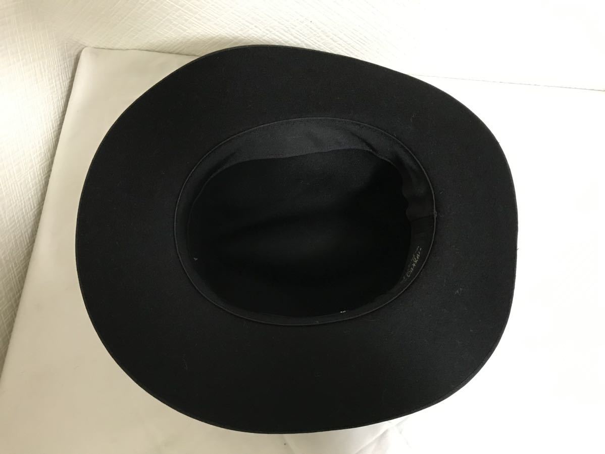 本物カシラCA4LAウール中折れハット帽子ボウシメンズレディースアメカジワークミリタリービジネススーツ黒ブラック日本製_画像5