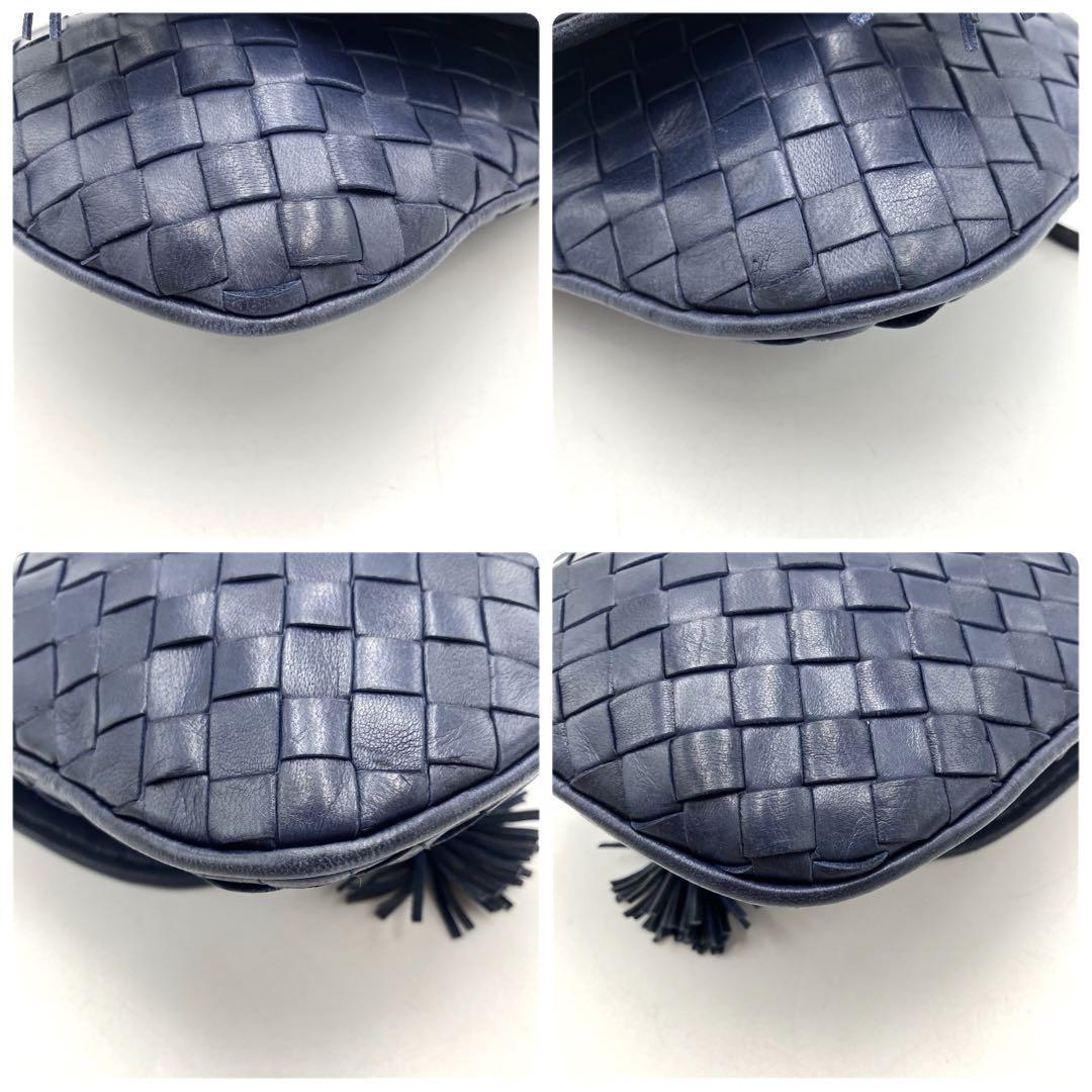 740★1円スタート★BOTTEGA VENETA ボッテガヴェネタ ミニ　ショルダーバッグ イントレチャート ブルー　ポシェット　レディース　メンズ_画像7