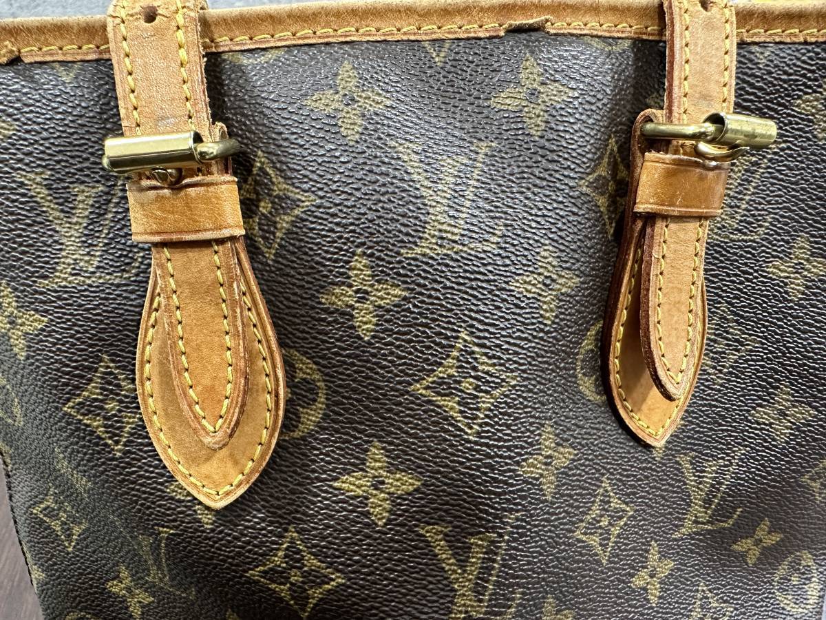 1円スタート　Louis Vuitton バケットPM　M42238　バッグ　LV　モノグラム　現状品　プチバケット 　ルイヴィトン_画像3