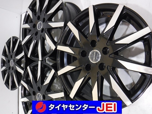 17インチ ENKEI SMACK 7J+38 5H 114.3 中古アルミホイール【4本】アルファード/RAV4等 送料無料(AA17-0523）_画像1