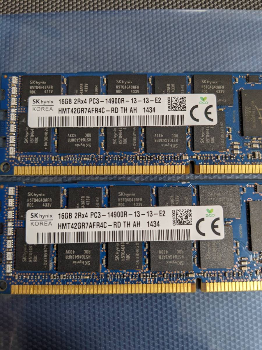 SK hynix サーバー用メモリ 64GB(16GB×4枚) PC3-14900R (DDR3-1866) Registered RDIMM #02_画像2