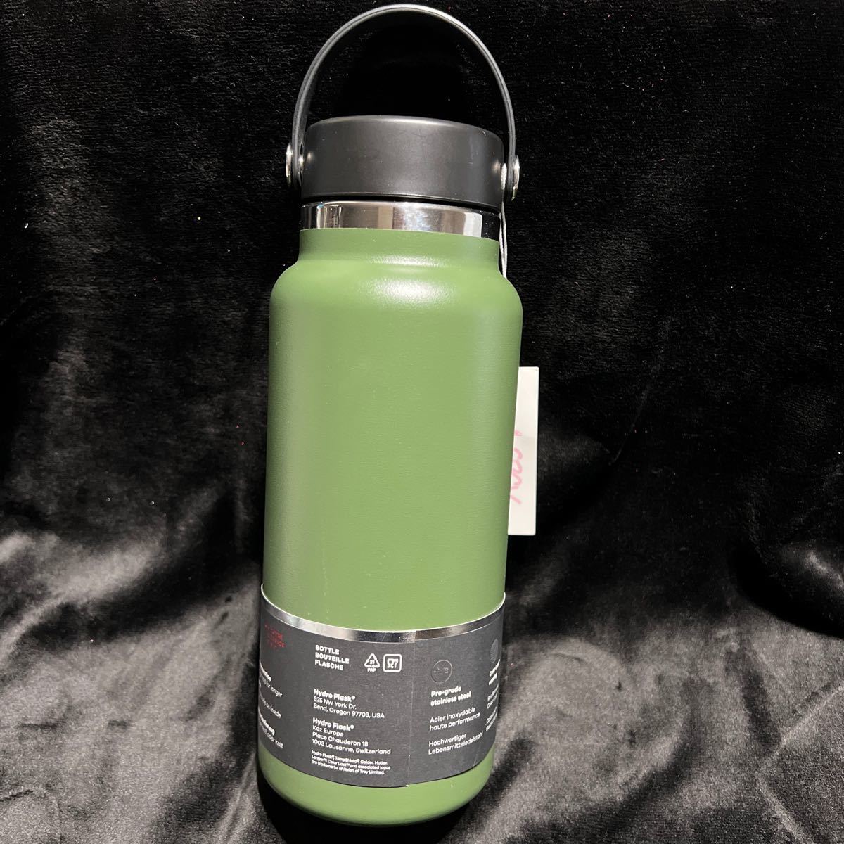 新品 Hydro Flask ハイドロフラスク 水筒 ボトル HydroFlask ステンレスボトル 32z ワイドマウス ワイド オリーブ カーキ タンブラー 946ml_画像2