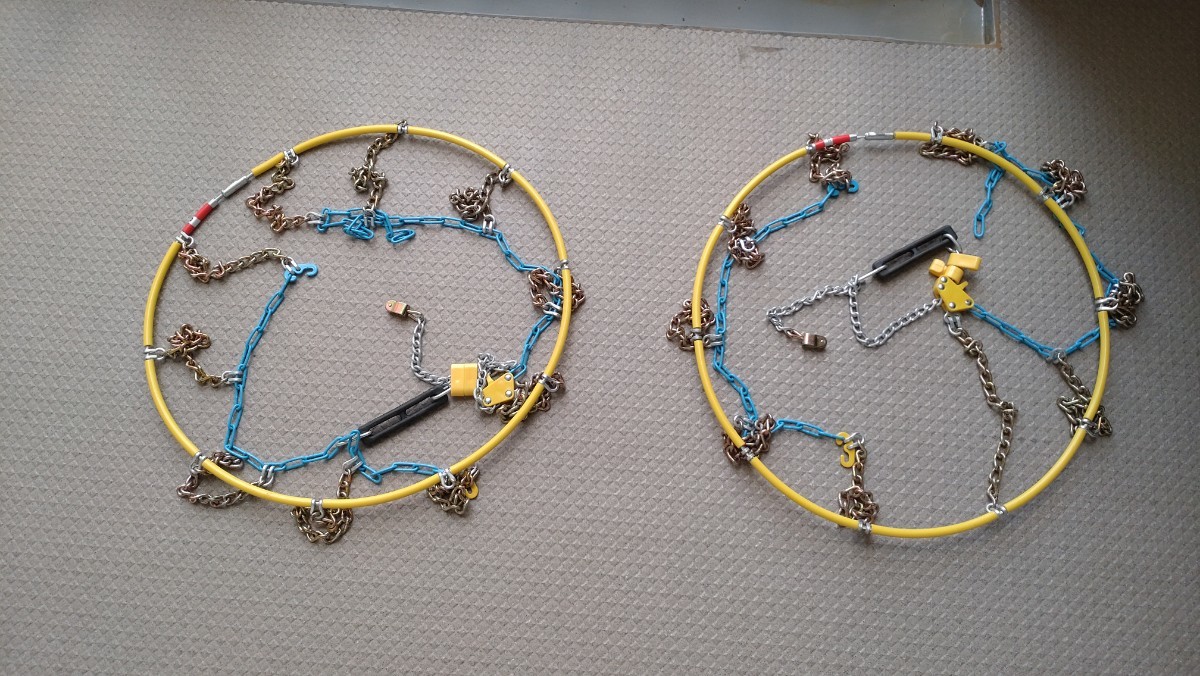 雪道楽 DASH タイヤチェーン 金属 MA-08 テスト走行程度　ヴィッツなど　175R13 165R14 175/80R13 165/80R14 185/70R13_画像8