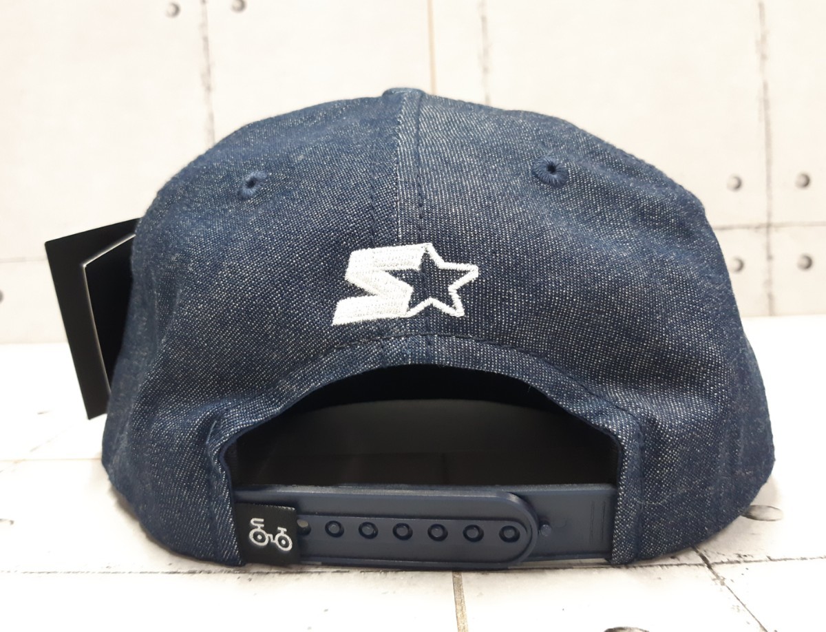 限定 タグ完備 木梨サイクル 伊勢丹 KINASHI CYCLE ISETAN キャップ 帽子 CAP デニム STARTER スナップパック_画像4