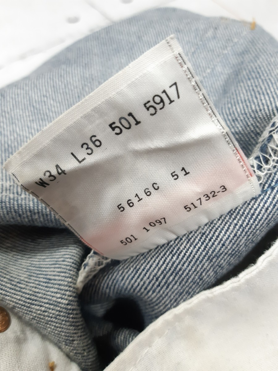 色落ち良好！w34 90s Levi's 501xx USA製 デニム パンツ リーバイス ヴィンテージ 501 濃淡 ヒゲ_画像8