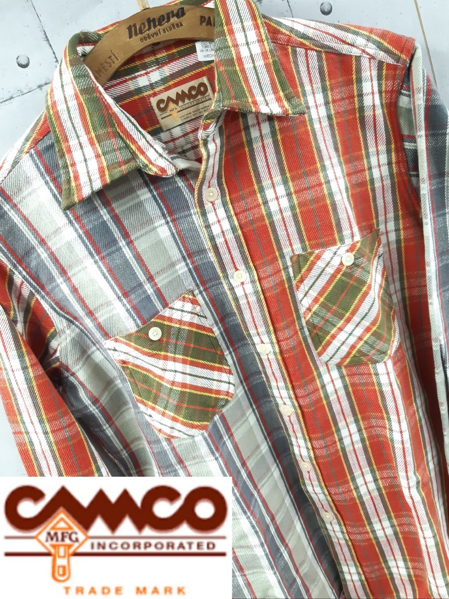 M CAMCO クレイジーカラー ヘビーネルシャツ ネルシャツ カムコ シャツ ヘビーネル クレイジー_画像1