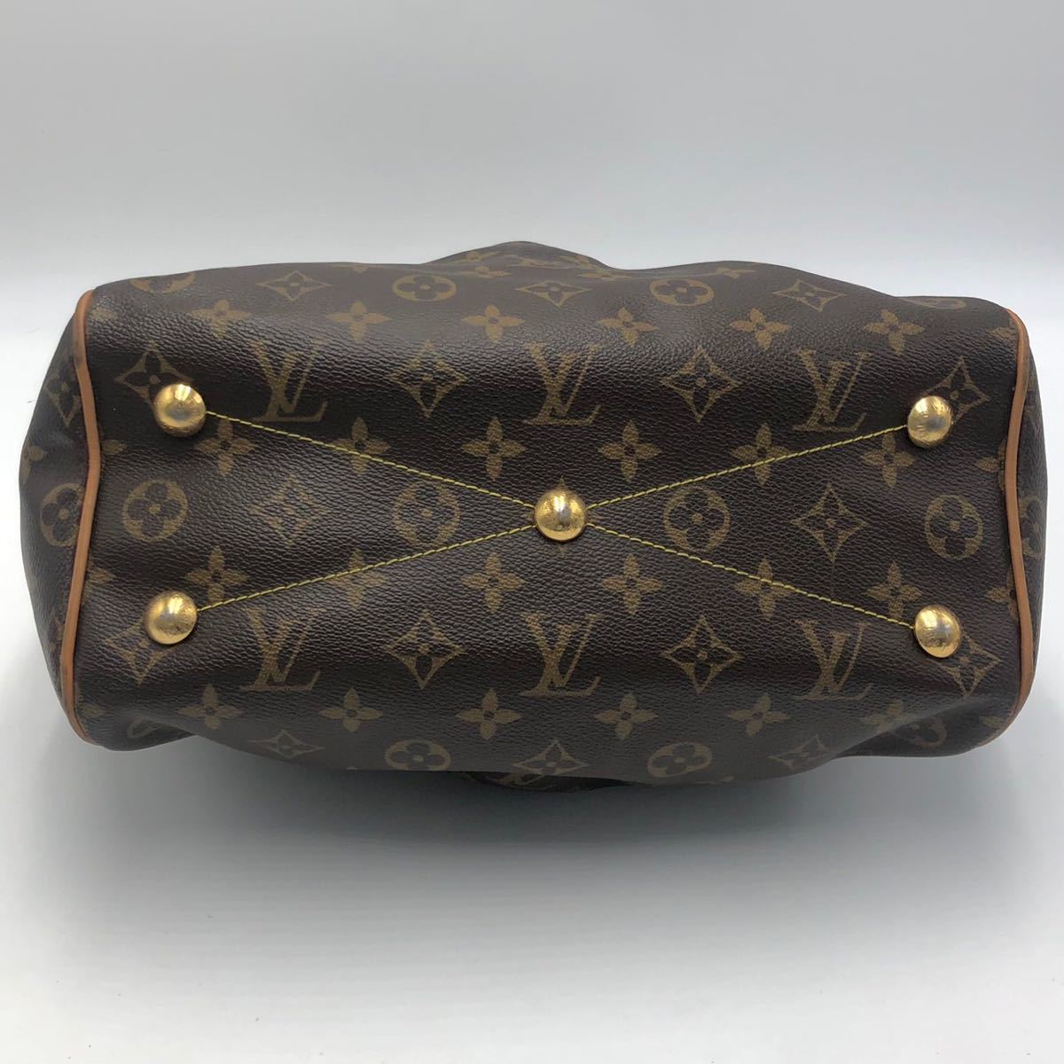 1円〜【美品・廃盤品】LOUIS VUITTON ルイヴィトン モノグラム ティボリハンドバッグ トートバッグ ヌメ革レザー 肩掛けバッグ_画像7