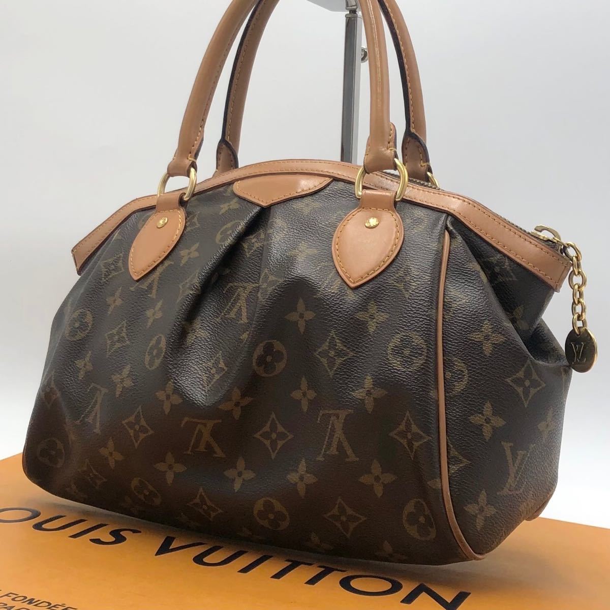 1円〜【美品・廃盤品】LOUIS VUITTON ルイヴィトン モノグラム ティボリハンドバッグ トートバッグ ヌメ革レザー 肩掛けバッグ_画像1