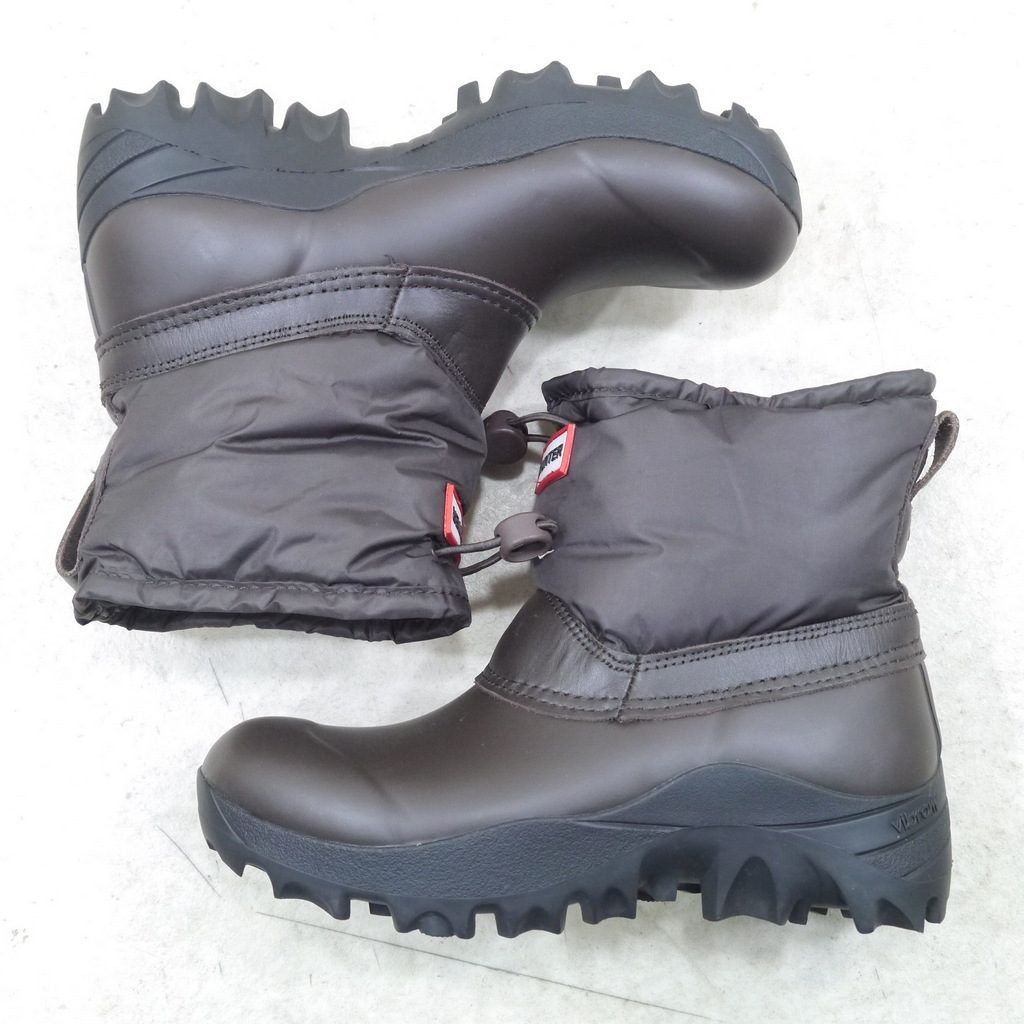 1 ハンターHUNTER BOOTSスノーブーツUS 7F/6M茶ブラウン女性レディース