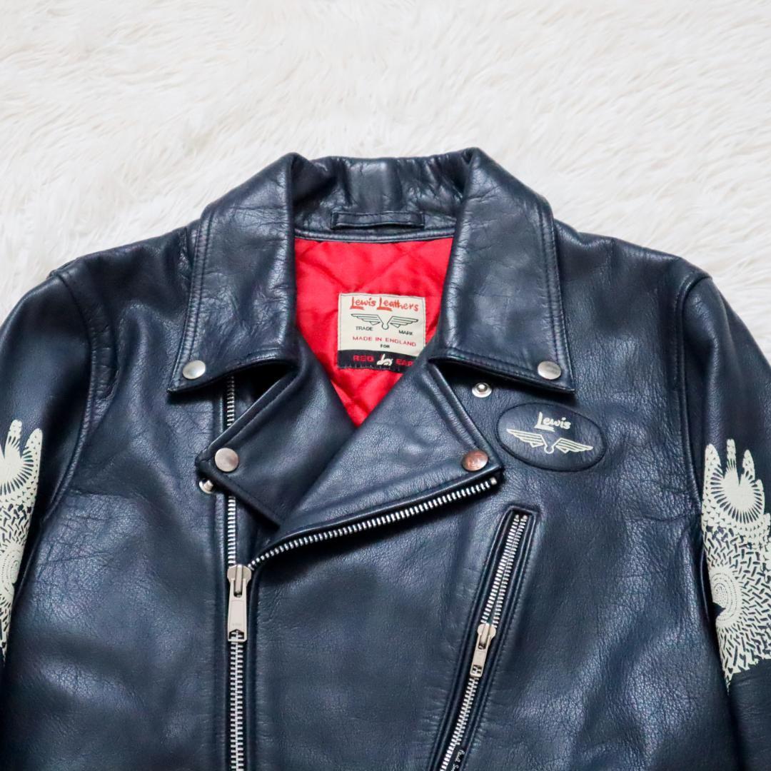 【ネイビー】ルイスレザー レッドイヤー Lewis Leathers×Paul smith RED EAR レザージャケット ダブルライダースジャケット サイクロン_画像2