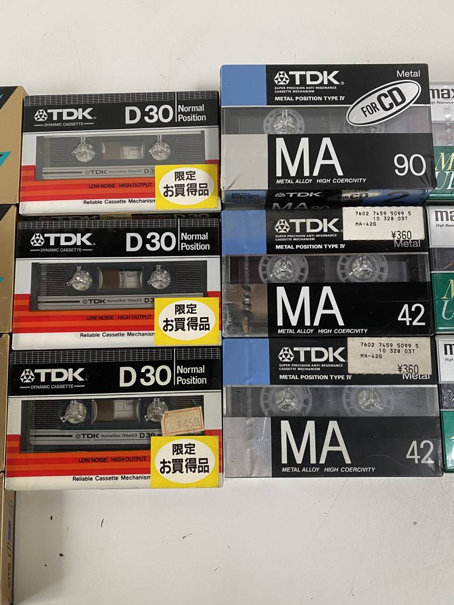 Eu762◆記録媒体◆カセットテープ TDK/DENON/Maxell/Budweiser 90/64/46/70/60/64/30/42/10 新品未開封 まとめて/セット オーディオ機器_画像3