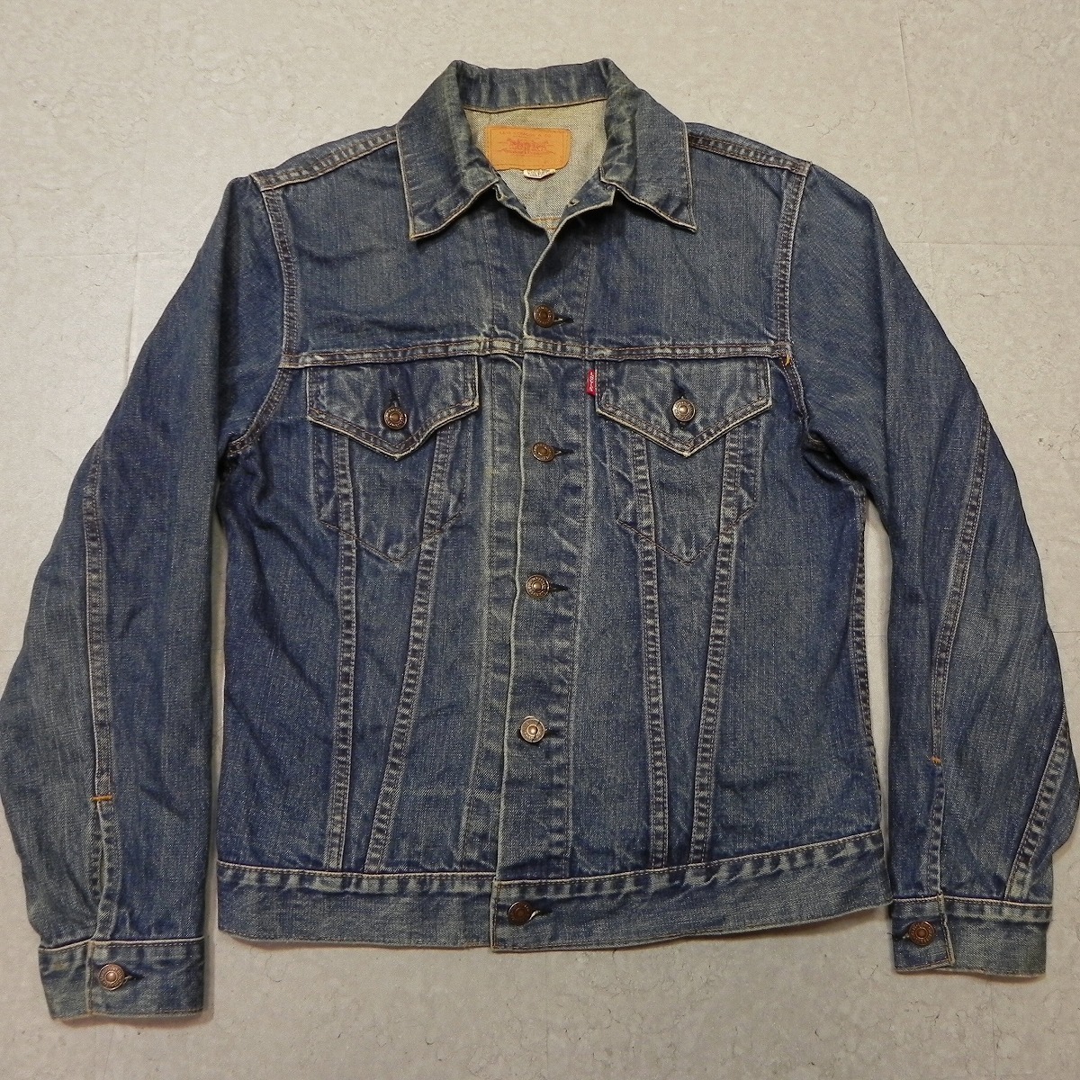 vintage 70s 80s Levi's USA製 70505-0217 4th 刻印522 リーバイス スモールe Gジャン デニムジャケット 36 38 ビンテージ_画像1