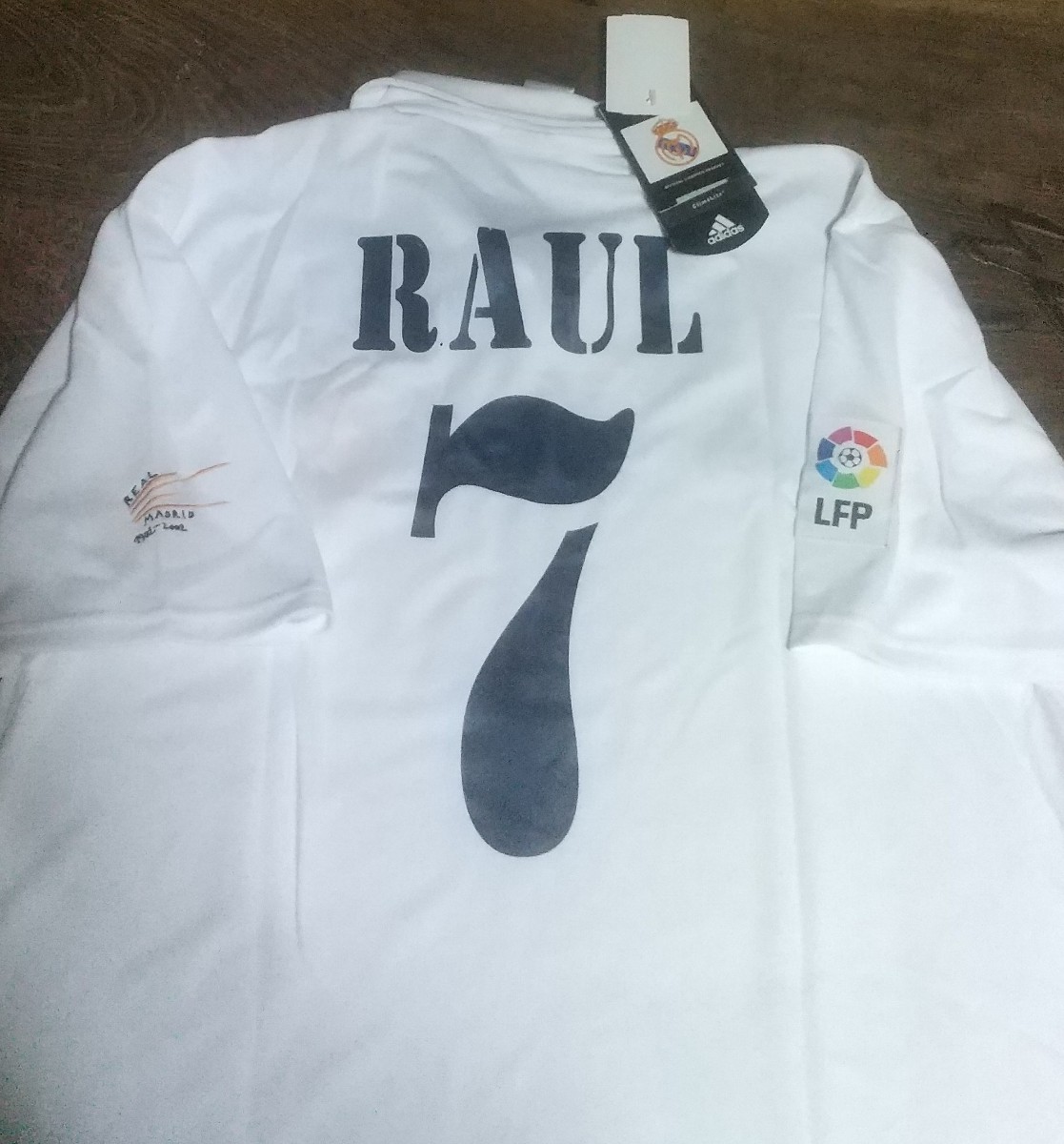 値下交渉 01-02 100周年 CL優勝 レアルマドリード #7 ラウール adidas 未使用 検) 1902 2001 2002 CENTENARIO REAL MADRID RAUL W/TAGS Y2K_画像1