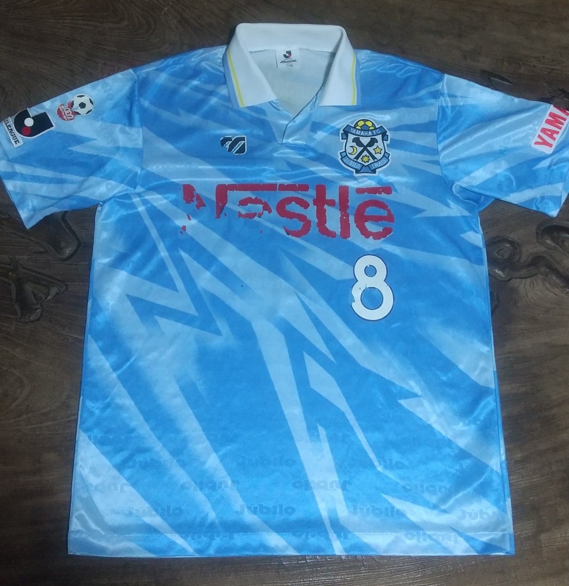 [送料無料] 1996年 ジュビロ磐田 選手支給品 透かし入り MIZUNO/ミズノ MADE IN JAPAN 検)JUBILO IWATA MATCH ISSUE SHIRT DUNGA ドゥンガ_画像2