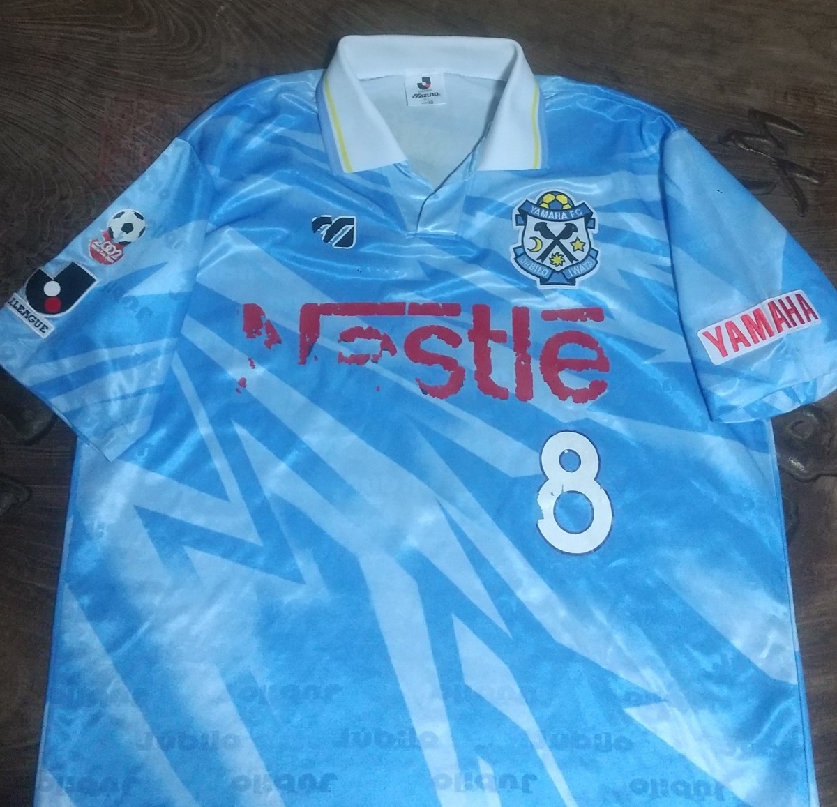 [送料無料] 1996年 ジュビロ磐田 選手支給品 透かし入り MIZUNO/ミズノ MADE IN JAPAN 検)JUBILO IWATA MATCH ISSUE SHIRT DUNGA ドゥンガ_画像1